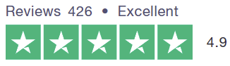 Trust pilot score of 4.9